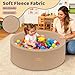 HARBOLLE 354 Soft Fleece Ball Pit Playpen for Toddlers Babies IndoorOutdoor Kids Foam Play Center for Boys Girls Brown - Image 4