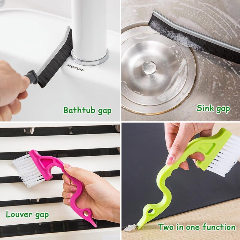 CRAFNEW 12Pcs Groove Gap Cleaning Tools Crevice Gap Cleaning BrushDoor Window Track Groove Corner Crevice Cleaning Brushes for Cleaning Window GroovesSliding Door TracksKeyboardslouverscar Vents - Image 3