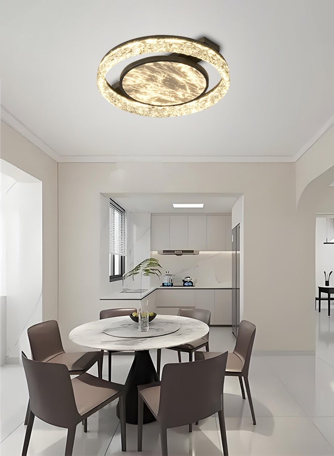 Modern, luxurious, sophisticated, Minimalist ceiling lamp for bedroom, with a round shape, full-spectrum, eye-protective, and cloud-like appearance, main bedroom room lamp - Image 2