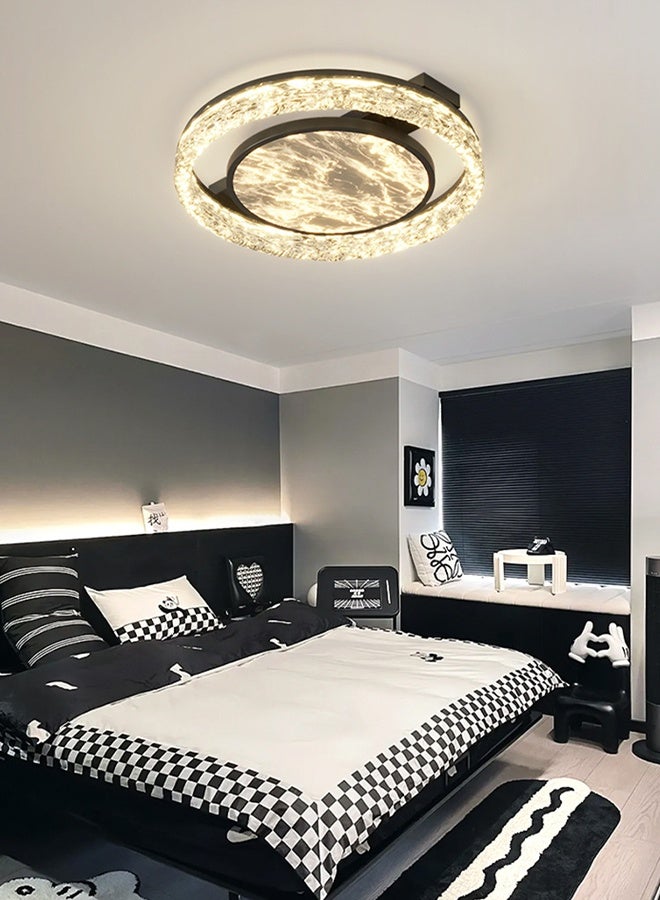 Modern, luxurious, sophisticated, Minimalist ceiling lamp for bedroom, with a round shape, full-spectrum, eye-protective, and cloud-like appearance, main bedroom room lamp - Image 3