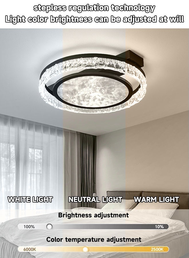 Modern, luxurious, sophisticated, Minimalist ceiling lamp for bedroom, with a round shape, full-spectrum, eye-protective, and cloud-like appearance, main bedroom room lamp - Image 5