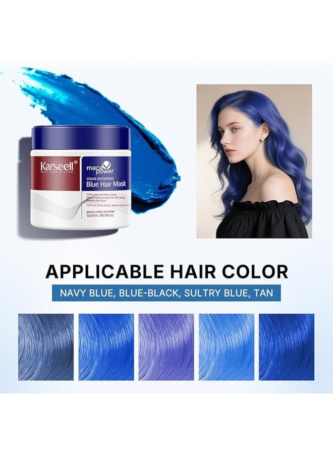 Karseell قناع تلوين الشعر الأزرق كارسيل 500 مل - Image 3