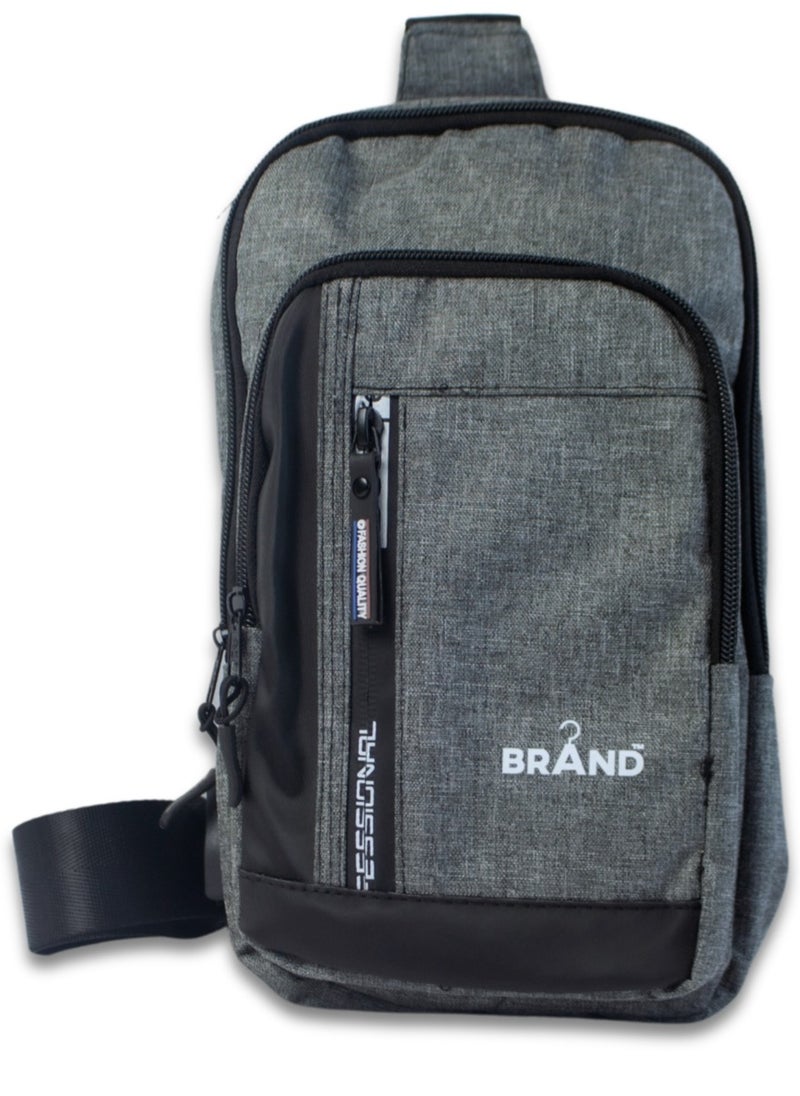 Casual Cross Bag - USB - Grey