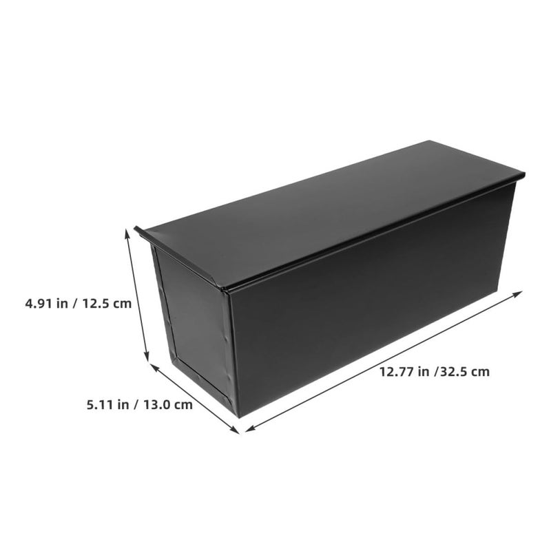2Pcs 9x5 Inch Non Stick Loaf Pan With Lid 900g Rectangular Bread Baking Mold - Image 3