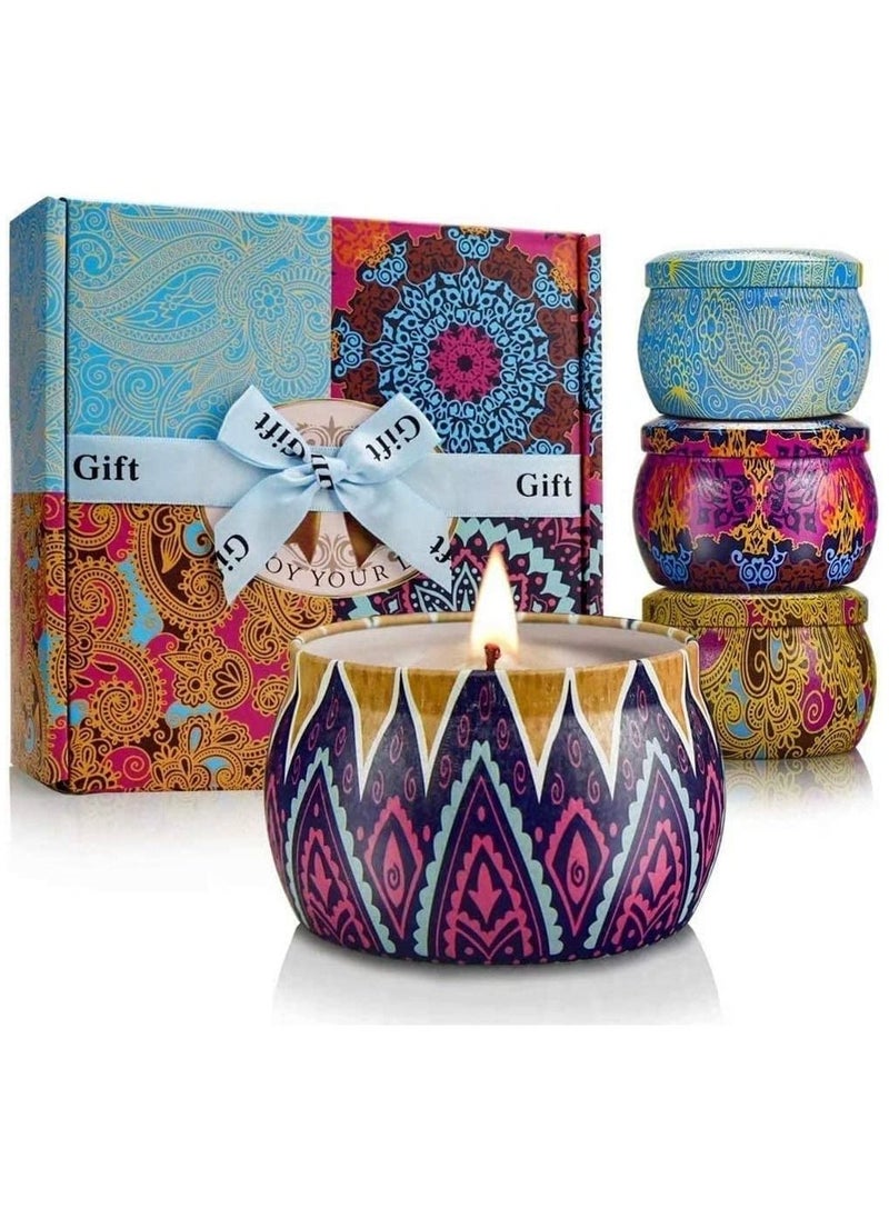 Generic Scented Candles Gift Set  4 Pack Aromatherapy Candle, Stress Relief Gifts for Women 120H Burning, Candles for Home Scented  - Image 1