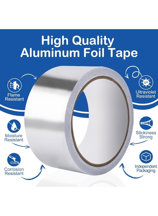 MOMENT - 1 Roll Aluminum Foil Tape | 2 Inches X 25 Yards | Insulation Adhesive Metal Tape For Hvac, Sealing & Patching Hot & Cold Air Ducts | Silver Tape For Metal Repair - Image 1