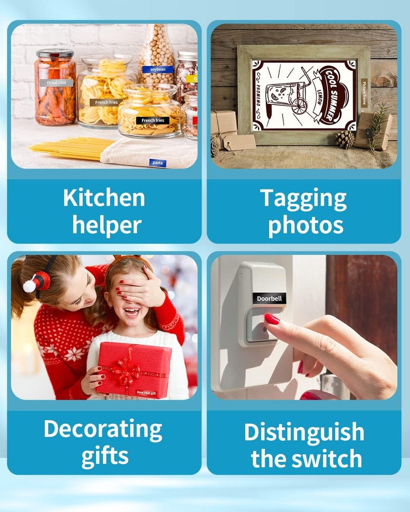 phomemo Embossing Label Tape Replacement For Dymo 3D 3/8 In X 9.8 Ft Plastic Embossing Label Tapes 9Mm Replacement For Organizer Xpress Pro Label Maker, White On Black/Gold/Pink, 3-Pack - Image 4