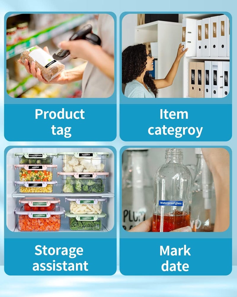 phomemo Embossing Label Tape Replacement For Dymo 3D 3/8 In X 9.8 Ft Plastic Embossing Label Tapes 9Mm Replacement For Organizer Xpress Pro Label Maker, White On Black/Gold/Pink, 3-Pack - Image 5