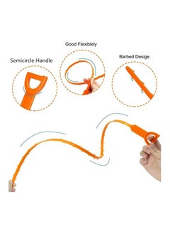 Generic Pipe Dredging Brush Bathroom Hair Sewer Sink Cleaning Pipe Dredger Drain Cleaner Hook Dredging Floor Hair Remover Toilet Tool Barb type  - Image 2