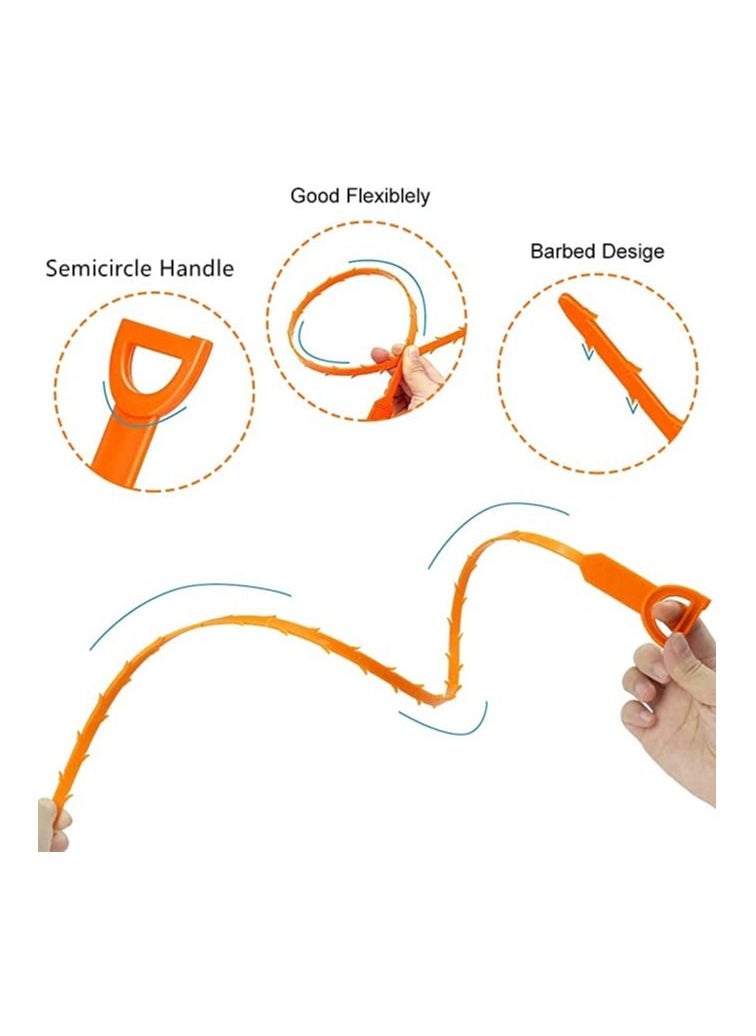 Generic Pipe Dredging Brush Bathroom Hair Sewer Sink Cleaning Pipe Dredger Drain Cleaner Hook Dredging Floor Hair Remover Toilet Tool Barb type  - Image 2