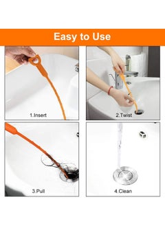 Generic Pipe Dredging Brush Bathroom Hair Sewer Sink Cleaning Pipe Dredger Drain Cleaner Hook Dredging Floor Hair Remover Toilet Tool Barb type  - Image 4