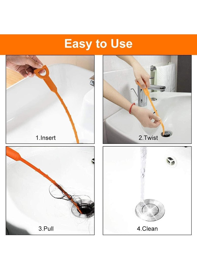 Generic Pipe Dredging Brush Bathroom Hair Sewer Sink Cleaning Pipe Dredger Drain Cleaner Hook Dredging Floor Hair Remover Toilet Tool Barb type  - Image 4