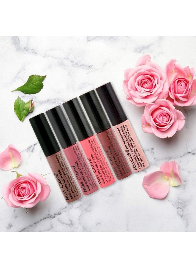 Miss Claire Soft Matte Lip Cream Liquid Lipstick Shade 1 6.5Gm  - Image 5