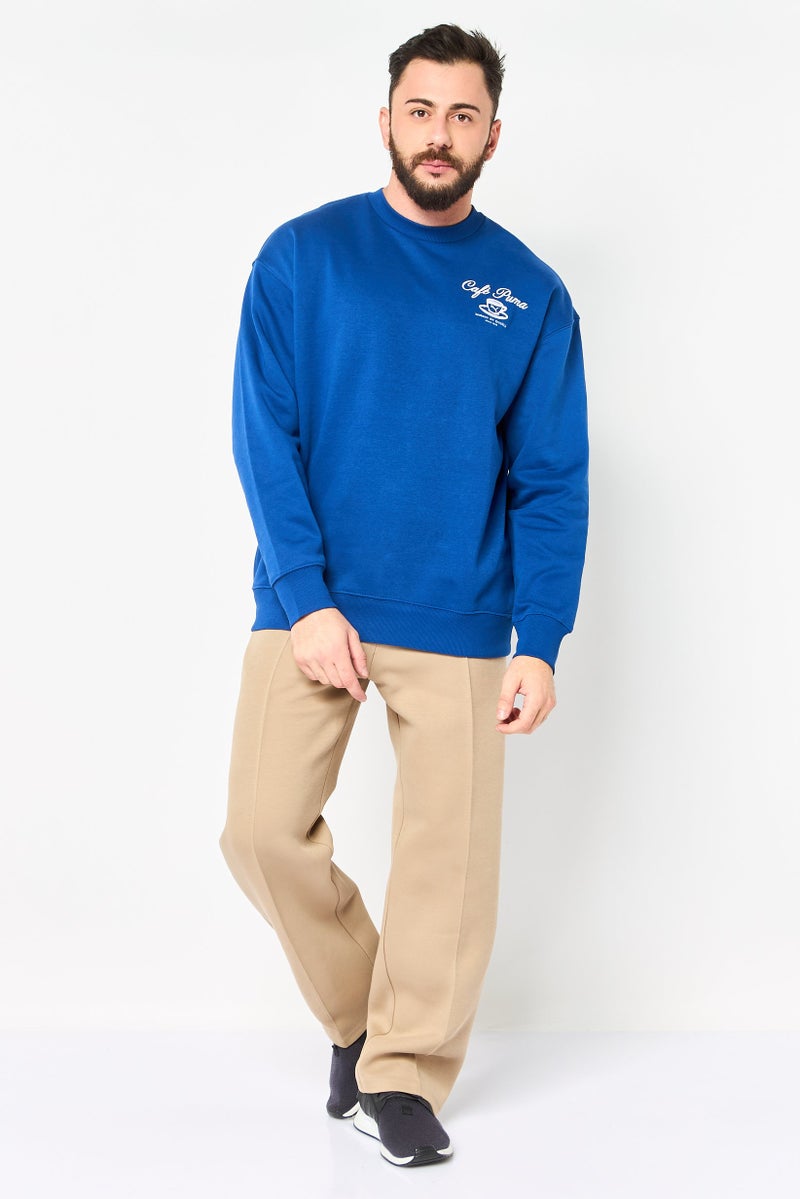 PUMA Men Sportswear Fit Long Sleeve Outdoor Sweatshirt, Blue - Image 2