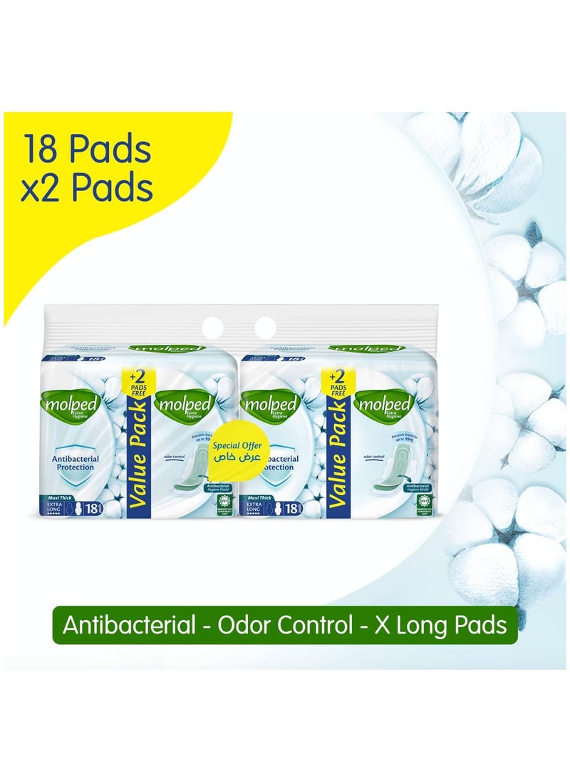 MOLPED pads Extra Hygiene XL 16+2 free X2