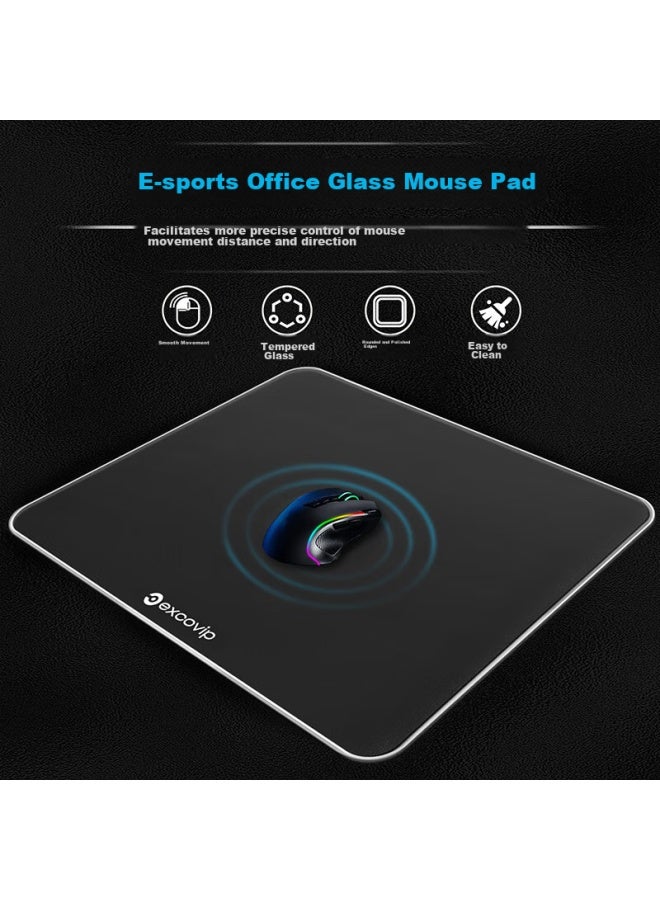 Exco Large Photovoltaic Glass Transparent Mouse Pad 45*40cm For Gaming, Office, And Computer Accessories, Portable Self-notebook Smooth Hard Surface 0177 - Image 3