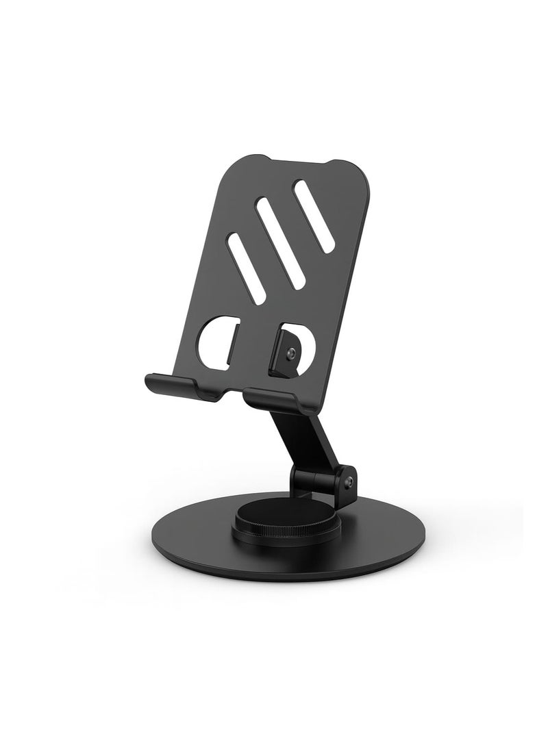 Metal Desktop Foldable Phone & Tablet Stand 360° Adjustable for 4.7–13 inch Devices – Model ZM-0116 - Image 1