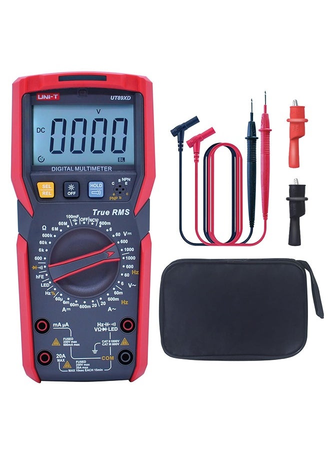 UNI-T - UNI-T UT89XD Digital Multimeter Tester, TRMS 6000 Counts AC DC 1000V Multimetro Volt Ohm Meter Automotive Electrical Capacitance Multimeter, Measures Current Temperature NCV Resistance - Image 1