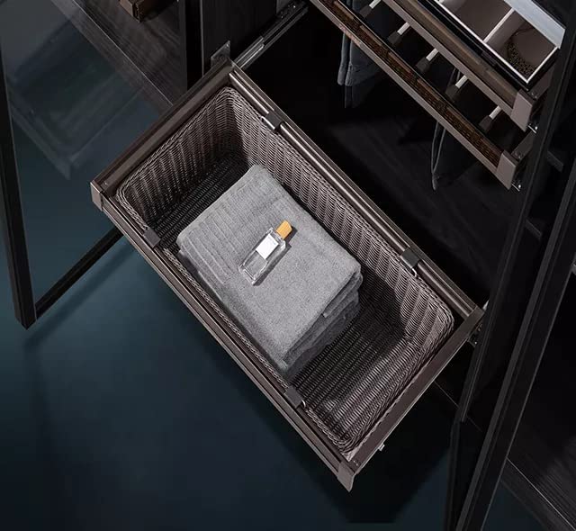 rigwell lifetime rigwell lifetime Modular Wardrobe Pull Out Ratten Basket for Modular Wardrobe Storage Mocha Finish RATTEN Basket 900 MM  - Image 2