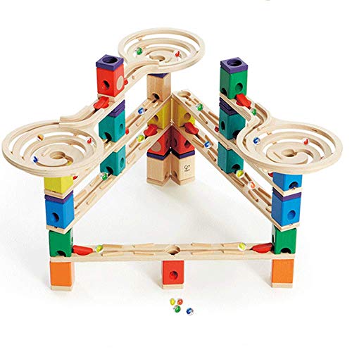 Hape Wooden Quadrilla Marble Run Vertigo Construction with Instruction| 134-PIECE STEM Educational Learning Toys for Kids - Image 5
