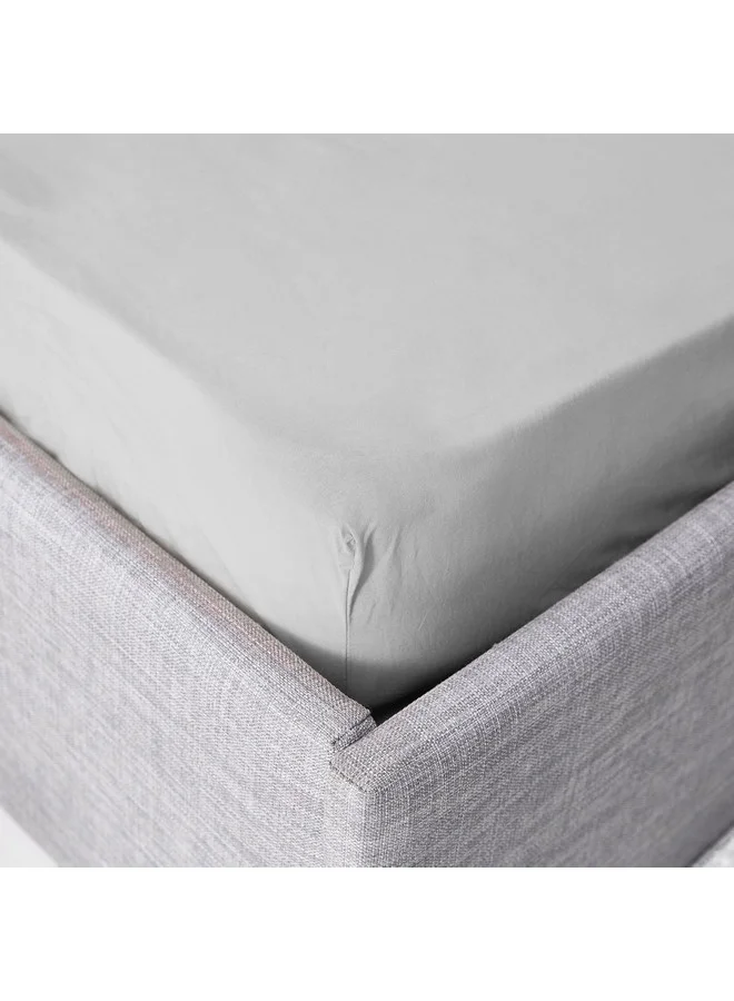 Home Box Ballina Solid Cotton Queen Fitted Sheet 200 x 33 x 150 cm