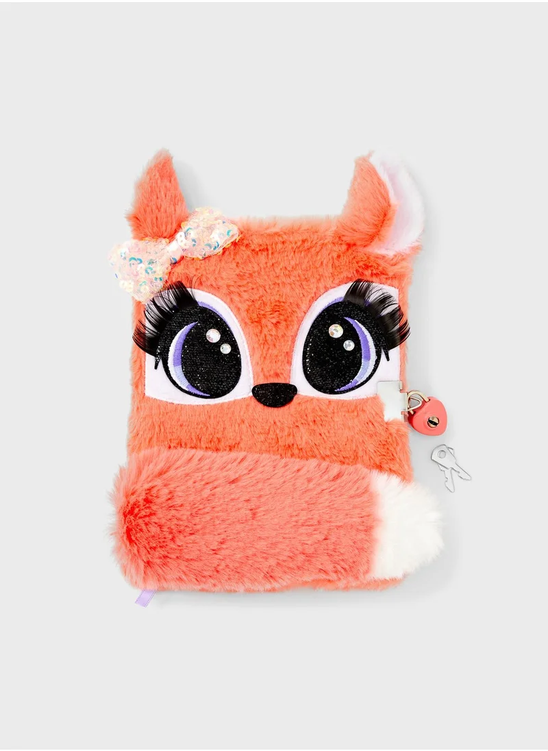 Claires Orange Fox Diaries & Notebook