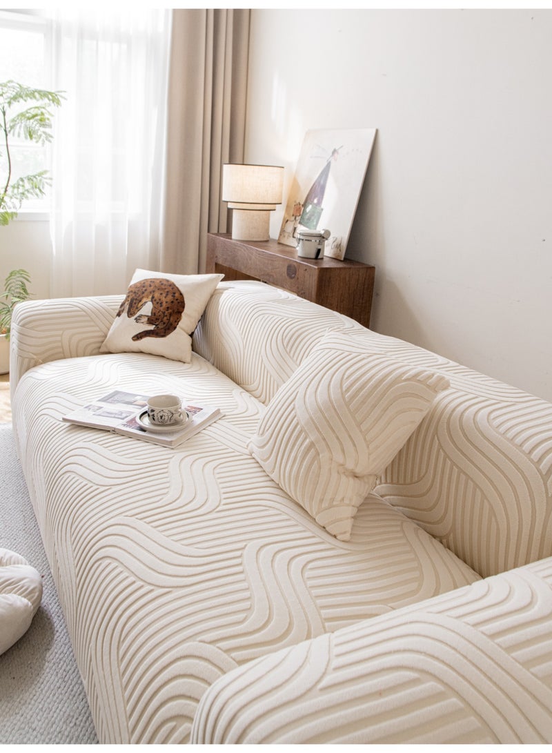 Minimalist Wave Pattern Sofa Cover, Pet-Friendly & All-Season, 1 Count - Image 4