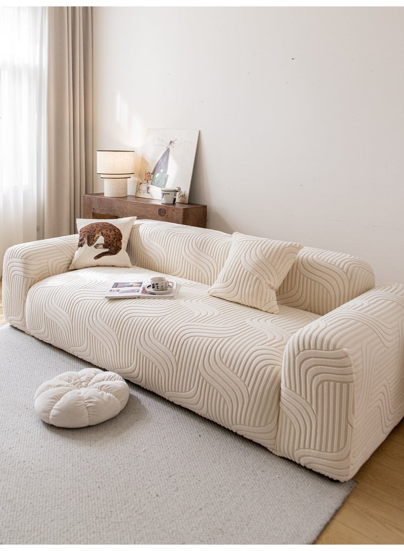 Minimalist Wave Pattern Sofa Cover, Pet-Friendly & All-Season, 1 Count - Image 5