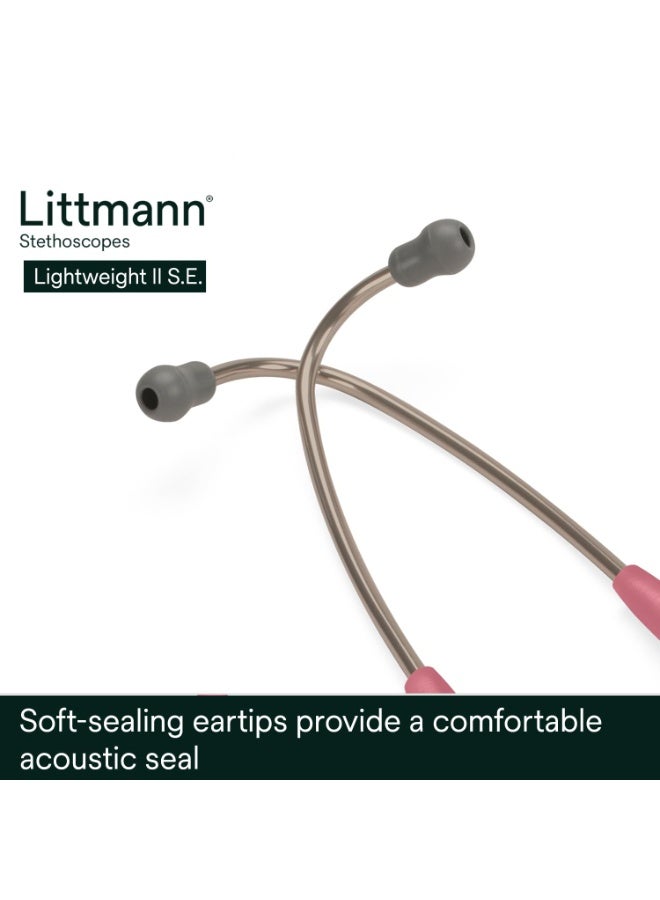 3M Littmann Lightweight II S.E. Stethoscope, 2456, Pearl Pink Tube, 28 inch - Image 3