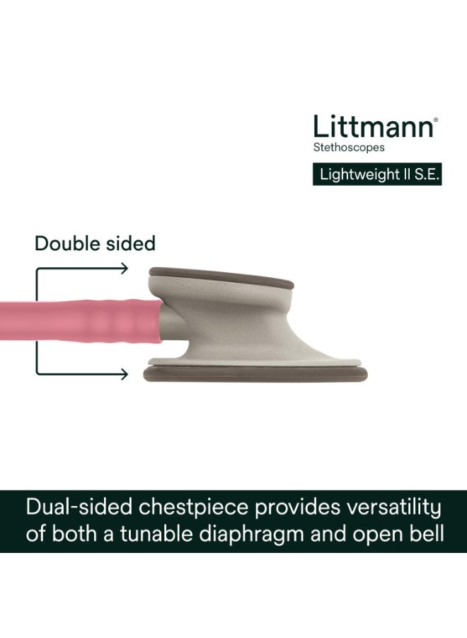 3M Littmann Lightweight II S.E. Stethoscope, 2456, Pearl Pink Tube, 28 inch - Image 4