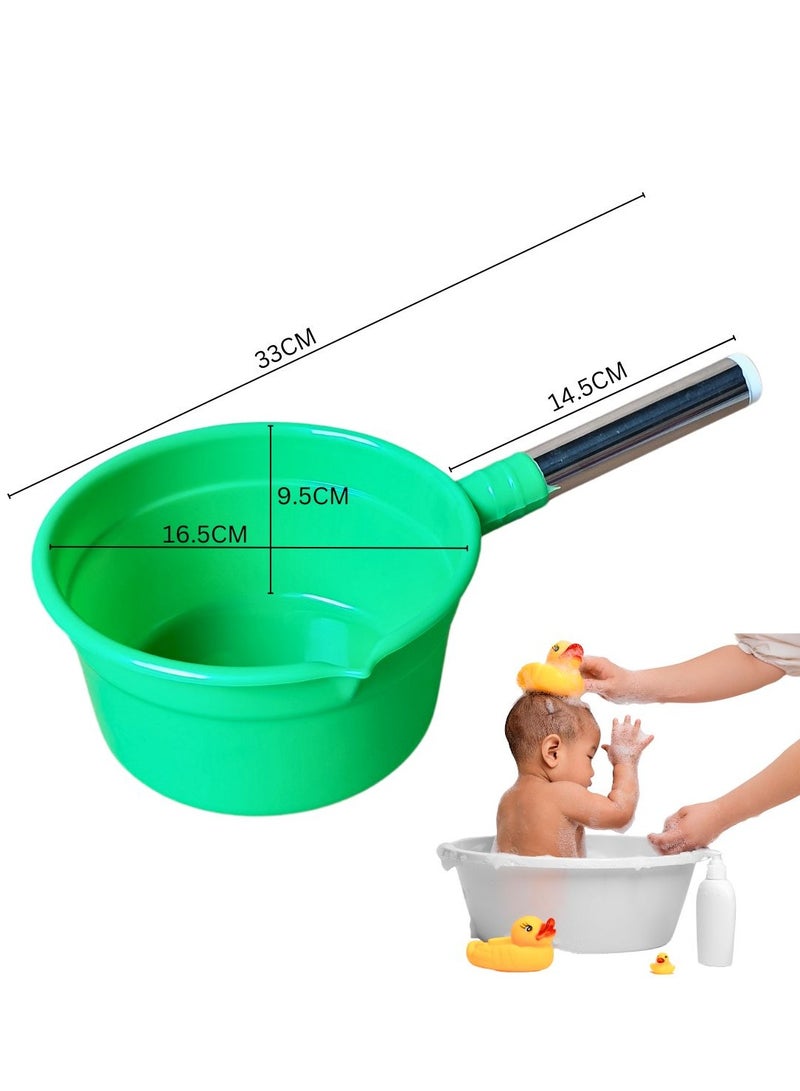 ARTC Water Spoon And Water Ladle Bath Dipper Spoon For Bathroom And Hair Washing And Water Scoop Cup For Kitchen And Rice Washing Green - Image 2