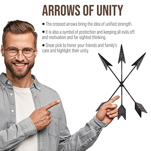 CraftyCrocodile ديكور جداري معلق على شكل سهم حديدي من CraftyCrocodile - على الطراز الأمريكي الأصلي، الشيروكي، النافاجو، الهندي، الغربي، القبلي، والقرون الوسطى - معدني ريفي مع لمسات من الذهب لغرفة النوم، غرفة المعيشة، والمطبخ - Image 5