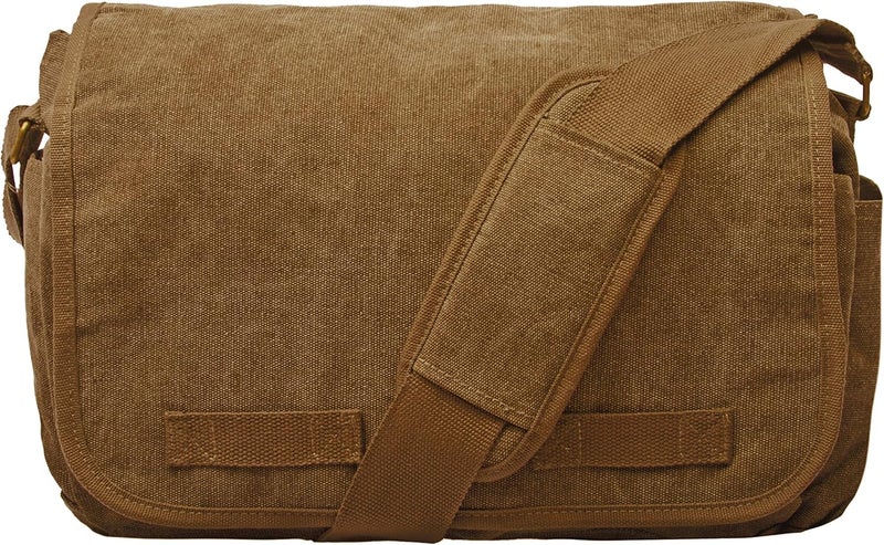 Sweetbriar Classic Vintage Messenger Bag - Original Heavyweight Cotton Canvas Shoulder Bag with Upgraded Features - Image 1