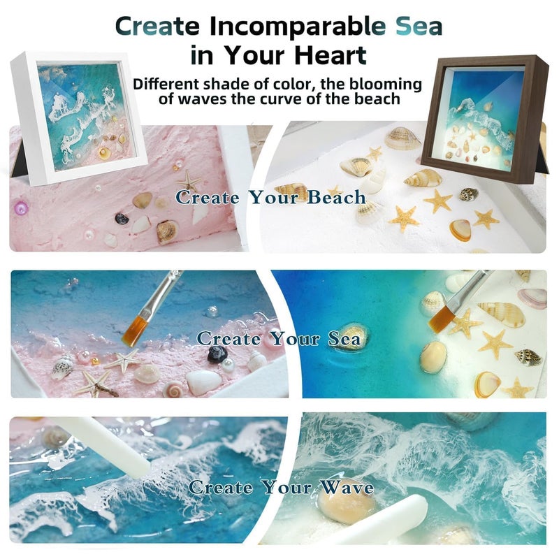 iland UV Resin Kit of Sea Crafts for Teens Creative Adults Arts and Crafts for Women Fun Beach Crafting Kit DIY Summer Costal Decor Project Set Artist Gifts for Teen Girls Fun Crafty Gifts for Mother - Image 3