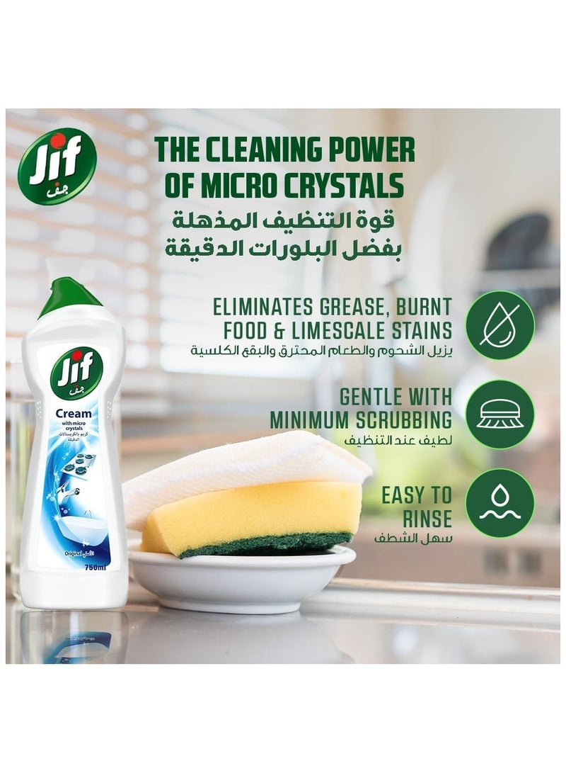 Jif Cream With Micro Crystals, Original, 750ml - Image 2