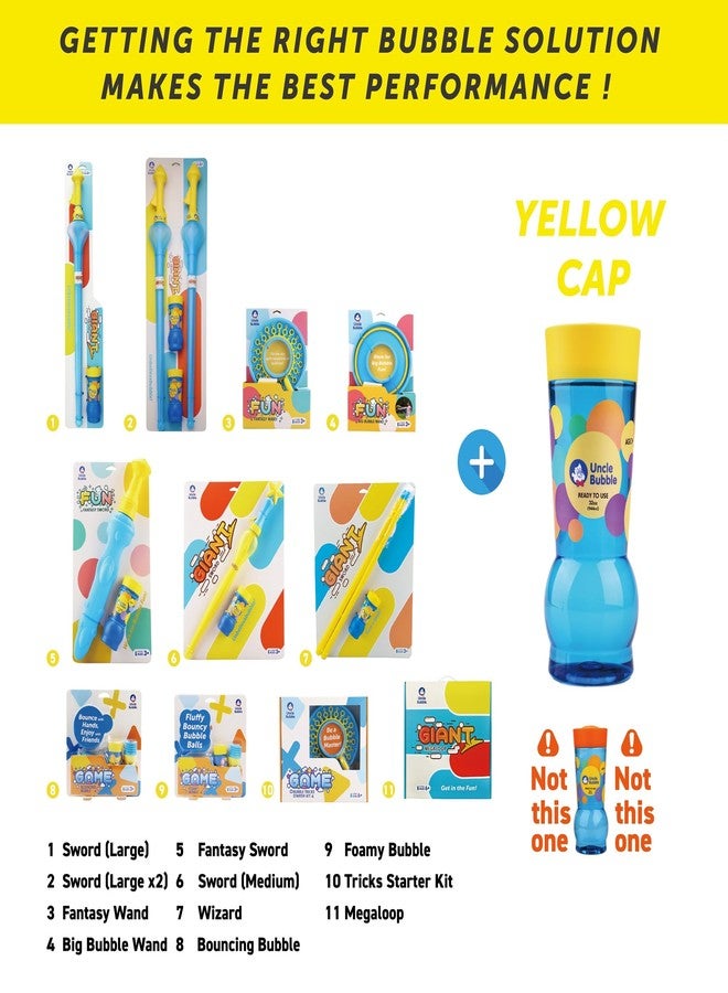 Uncle Bubble 2 Sets Giant Bubble Wands - Includes 2 Big Bubble Sword and 8oz Uncle Bubble Ultra Bubble Solution - Image 4
