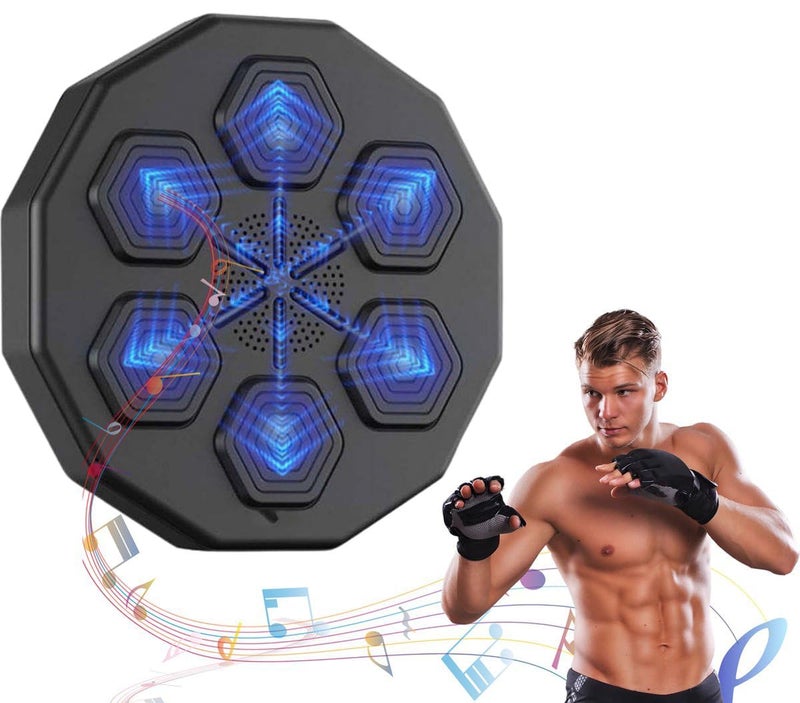 Glaceon Music Boxing Machine Adults and Kids - 6 Speed Modes Musical Boxer with Wall Mounted Boxing Equipment Game - LED Wall Pull Fists with Music - Bluetooth Boxing Training for Home - Image 1