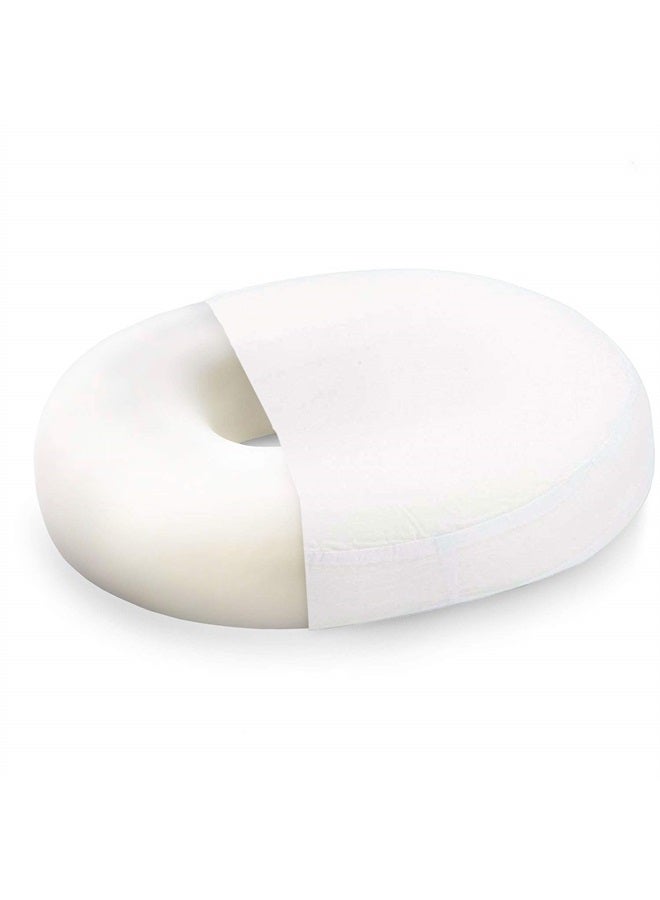 DMI Seat Cushion Donut Pillow and Chair Pillow for Tailbone Pain Relief, Hemorrhoids, Prostate, Pregnancy, Post Natal, Pressure Relief and Surgery, 16 x 13 x 3, White - Image 1