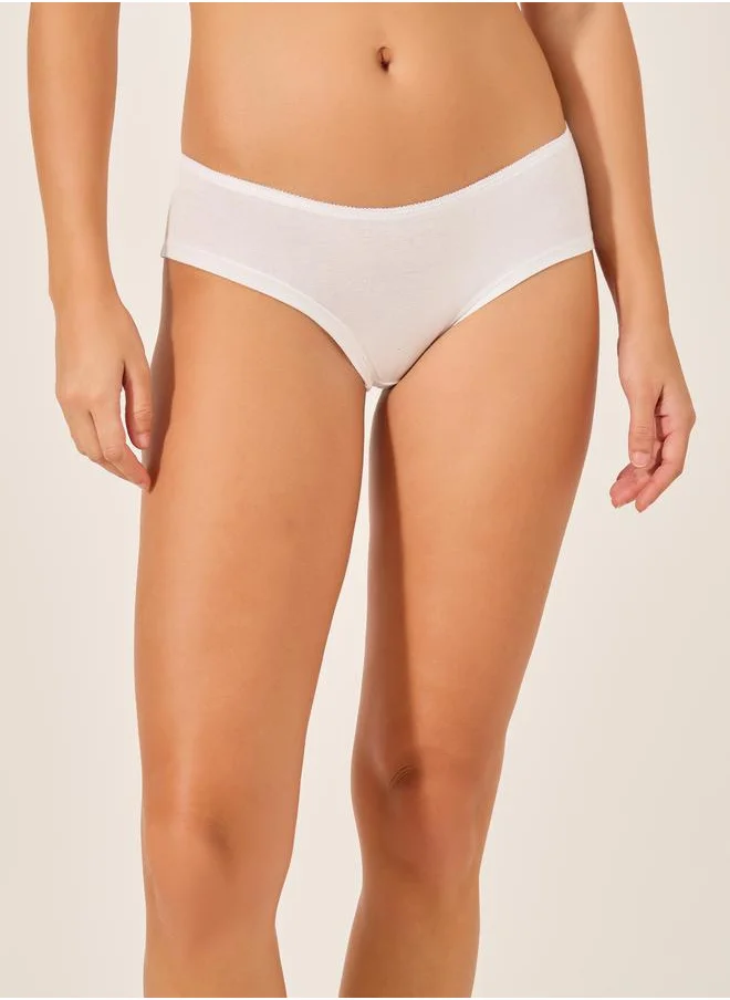 ستايلي Pack of 5 - Solid Elastic Waist Short Briefs