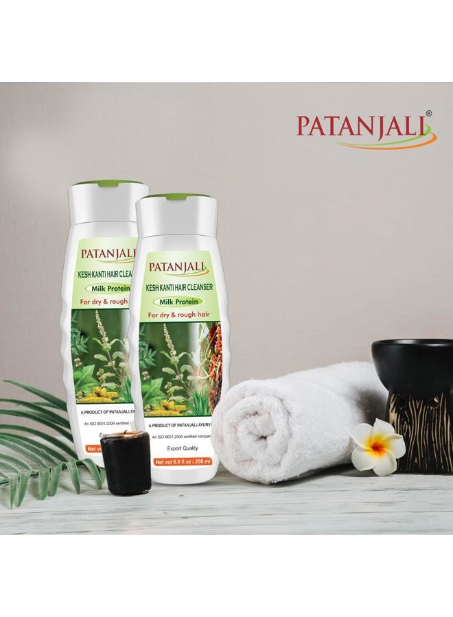PATANJALI Kesh Kanti Milk Protein Hair Cleanser Shampoo, 200ml / 6.8 fl oz - (Pack of 2) - Image 5