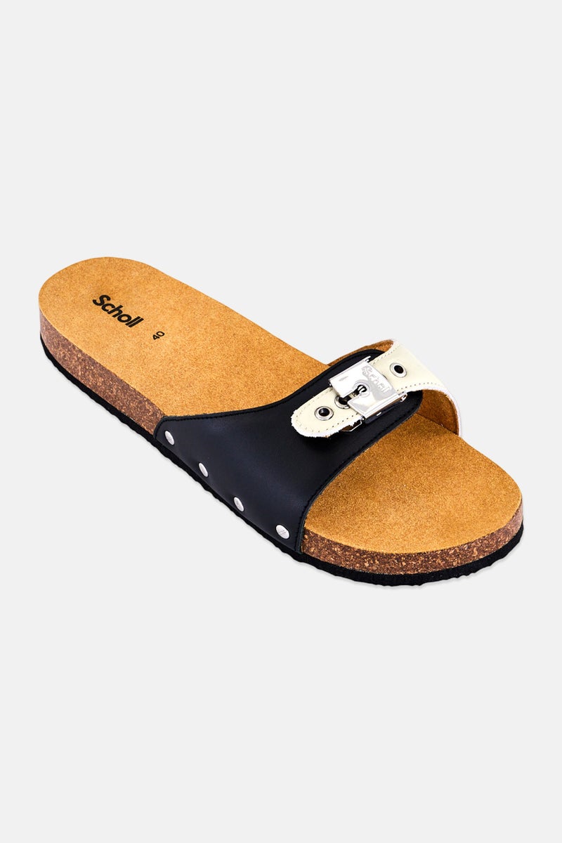 Scholl Women Pescura Flat Cork Slip On Sandals, Multicolor - Image 1