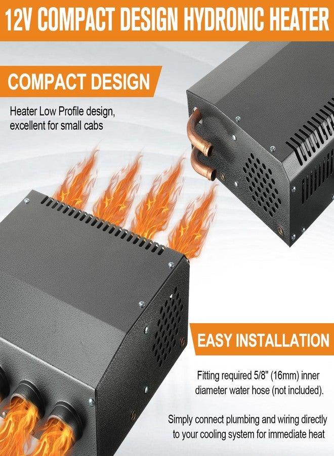Datanly 12V Car Auxiliary Heater 4 Ports Compact Copper Tube Car Heater Universal Automobile Interior Heaters Windscreen Demister Defroster for Car Truck Camper Van - Image 3