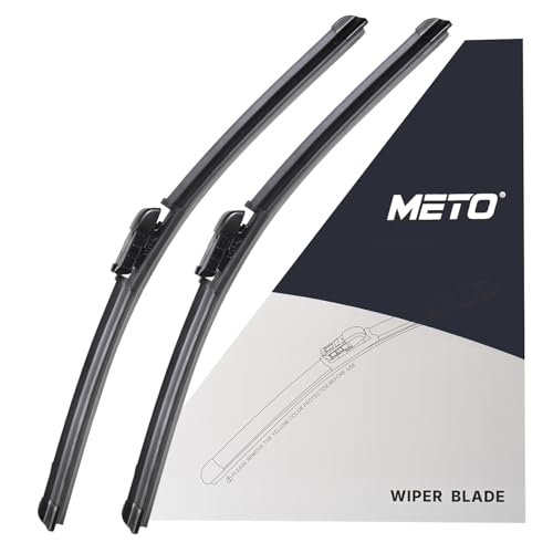 METO Tesla Model Y 2020-2023 Model 3 2017-2025 Silicone Wiper Blades, All Season Automotive Replacement OEM Windshield Wiper Blades for My Car Tesla Top Lock - Image 1