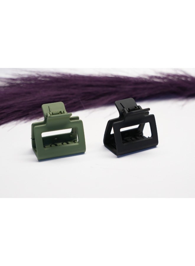 ZAAS Rectangular Hair Claw Clips for Women Strong Hold Nonslip Jaw Clips for Women and Girls Hair Clamps for Thick Thin Fine Hair - Pack of 2 - Image 2
