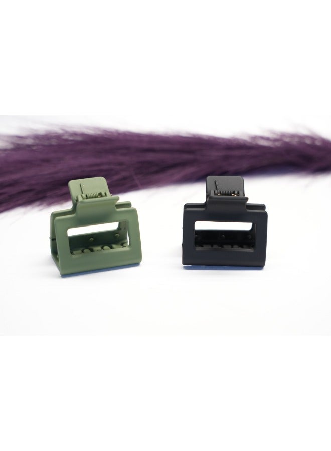 ZAAS Rectangular Hair Claw Clips for Women Strong Hold Nonslip Jaw Clips for Women and Girls Hair Clamps for Thick Thin Fine Hair - Pack of 2 - Image 5