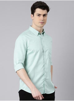 Solid Spread Collar Regular Fit Shirt by Styli