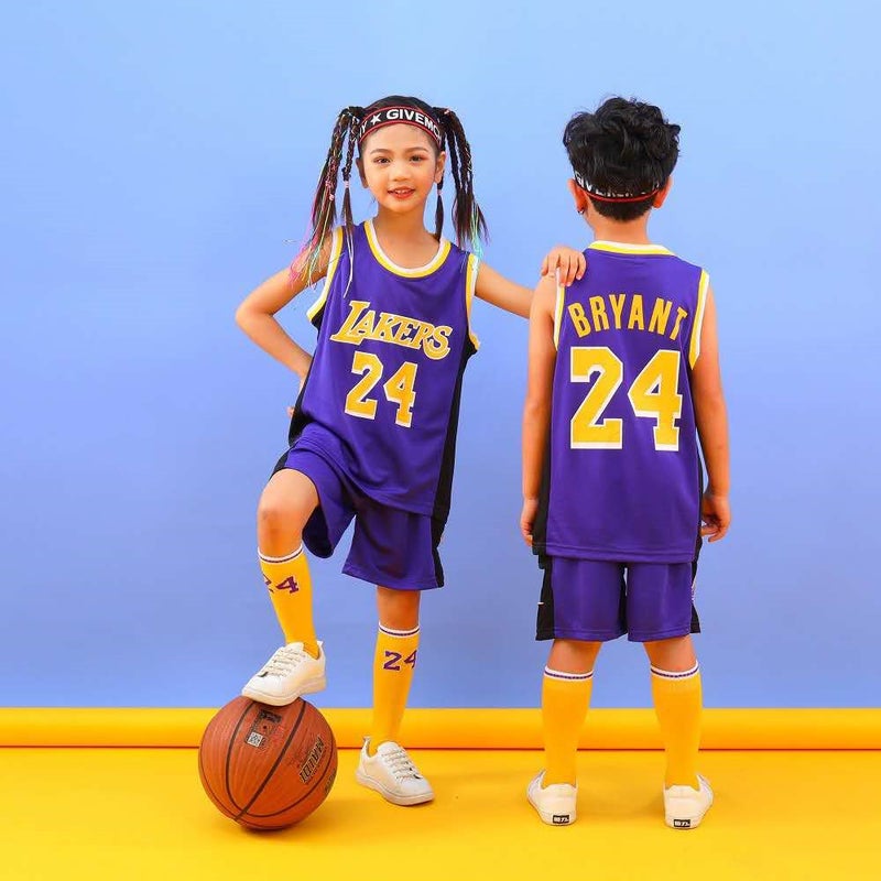 Warriors Nets Lakers Bulls Cavaliers Raptors Summer Kids suit Basketball Jersey - Image 1