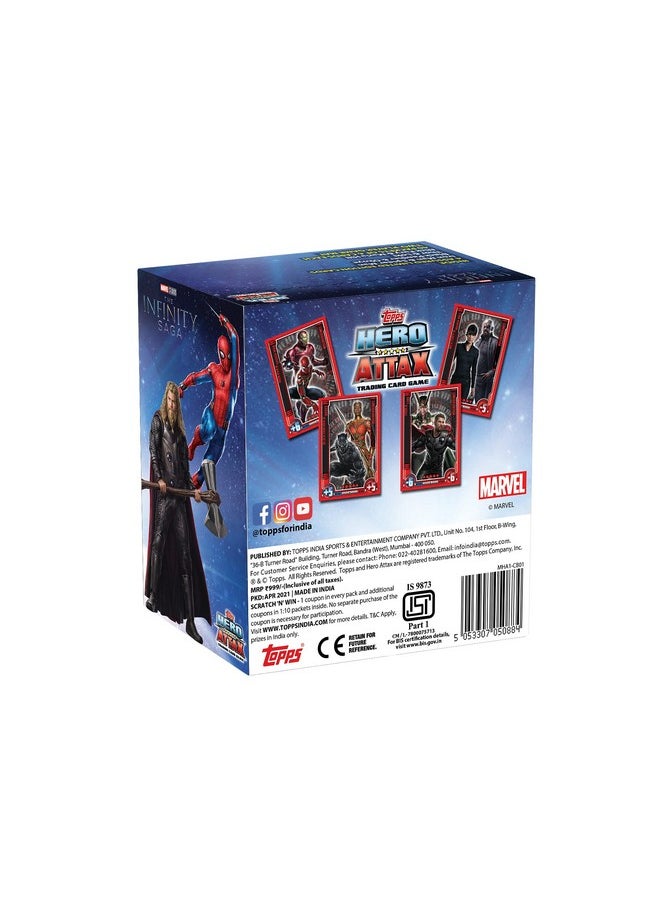 Topps - Topps Marvel Hero Attax 2021 TCG Collection (Carry Box) I Themed Playing Cards I Marvel Trading Cards | Marvel Cards | Marvel Playing Cards | Avengers Playing Cards | Avengers Cards - Image 1