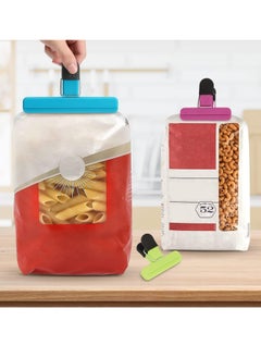Mmmon 8 Pack Food Clips,Upgrade Wide Open Bag Clips for Food Storage with Air Tight Seal Grip (4 x L,4 x S)  - Image 3