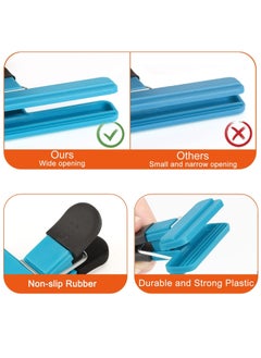 Mmmon 8 Pack Food Clips,Upgrade Wide Open Bag Clips for Food Storage with Air Tight Seal Grip (4 x L,4 x S)  - Image 5